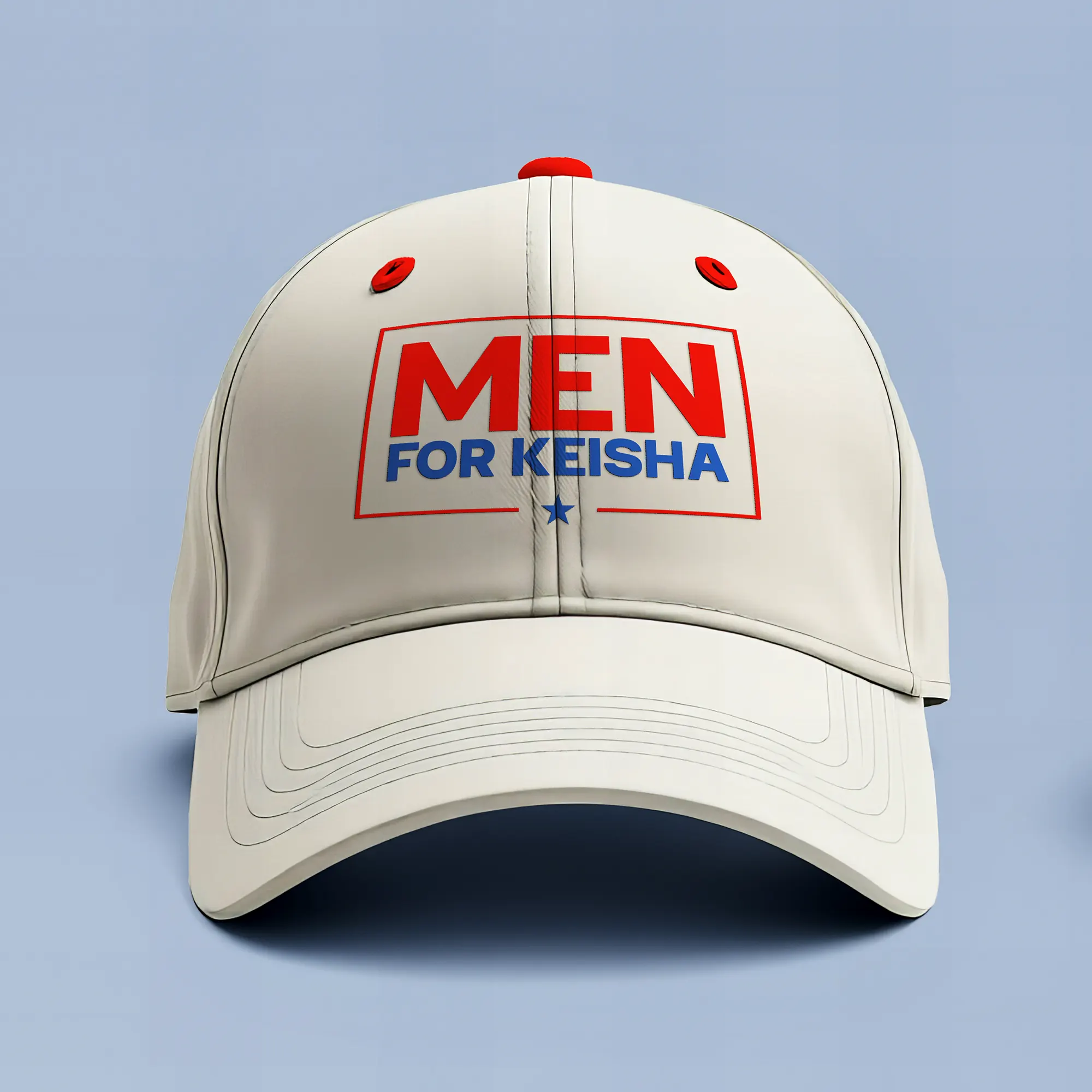 Men for Keisha – Campaign Cap – White - Image 2
